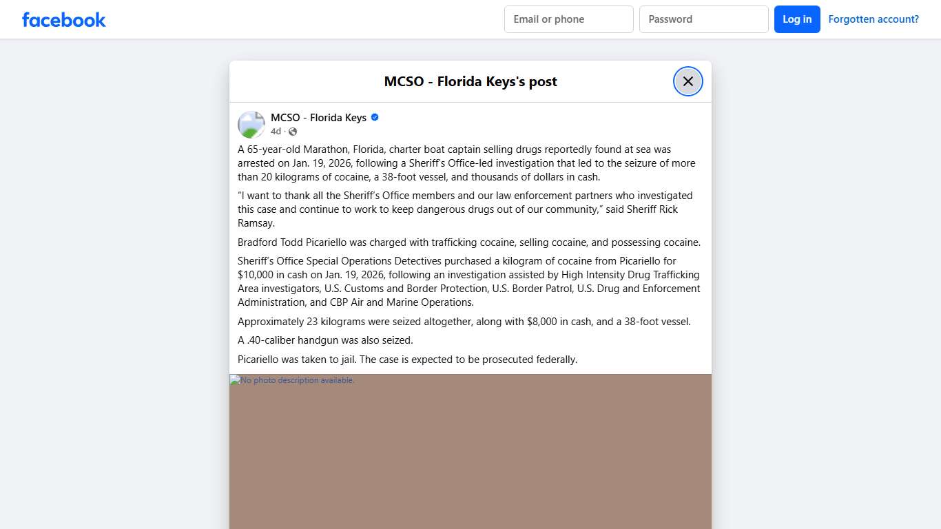 A 65-year-old Marathon, Florida,... - MCSO - Florida Keys Facebook